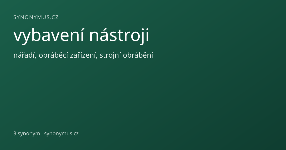 Náhled odkazu: vybavení nástroji