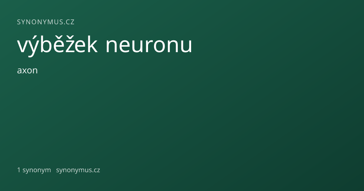 Náhled odkazu: výběžek neuronu