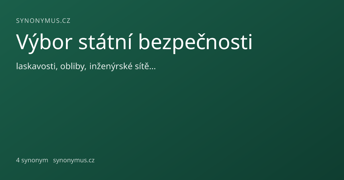 Náhled odkazu: Výbor státní bezpečnosti