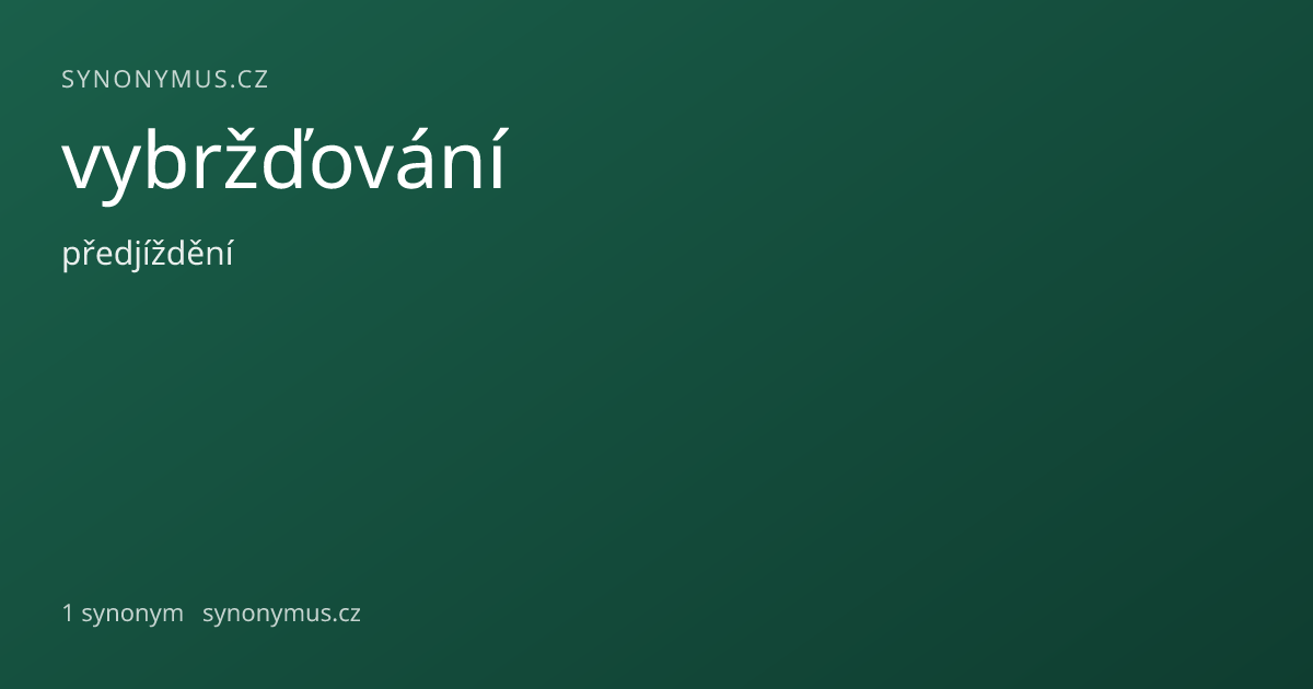 Náhled odkazu: vybržďování