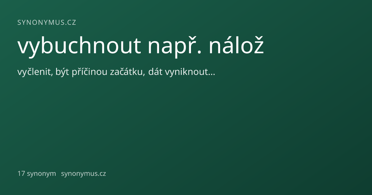 Náhled odkazu: vybuchnout např. nálož