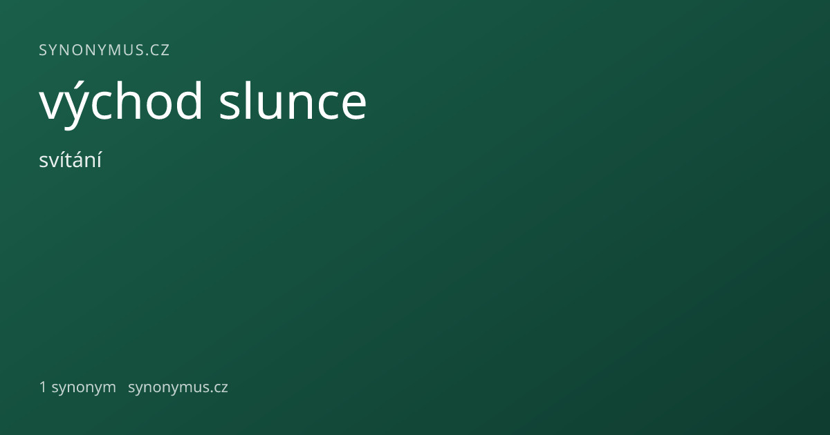 Náhled odkazu: východ slunce