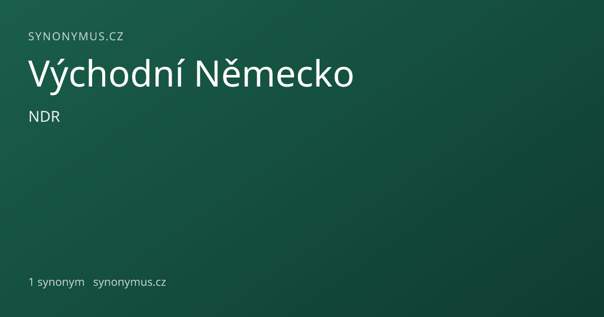 Náhled odkazu: Východní Německo