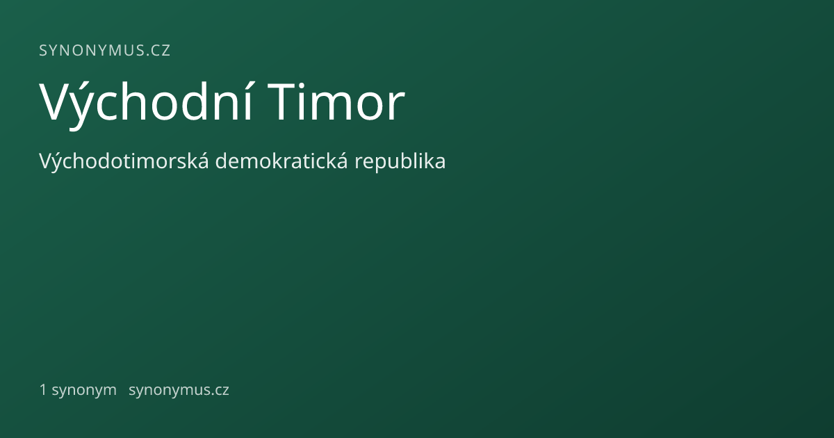 Náhled odkazu: Východní Timor
