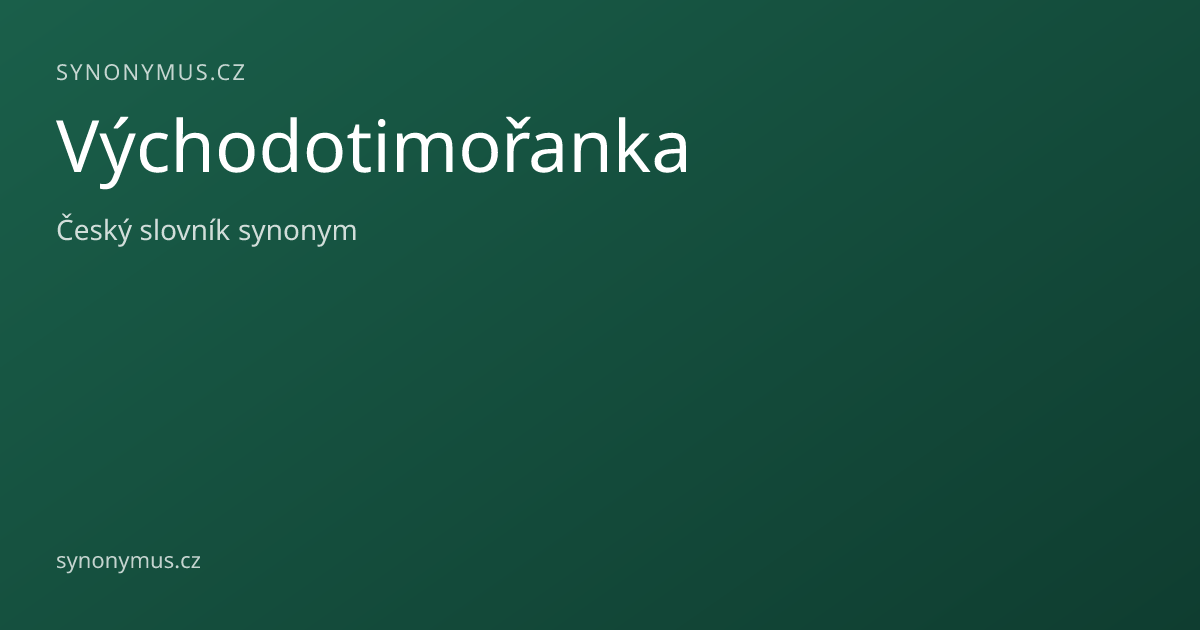Náhled odkazu: Východotimořanka