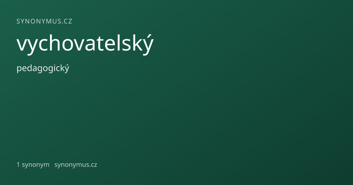 Náhled odkazu: vychovatelský