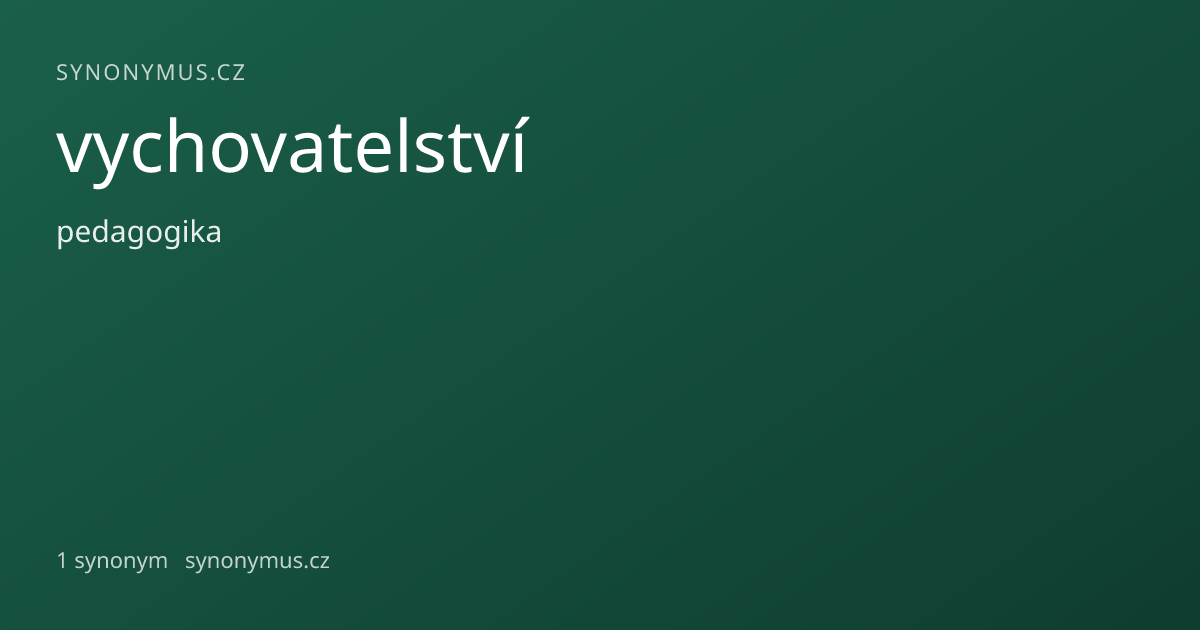 Náhled odkazu: vychovatelství