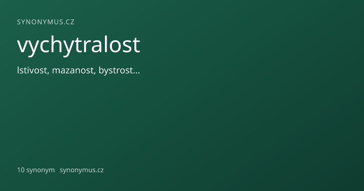 Náhled odkazu: vychytralost
