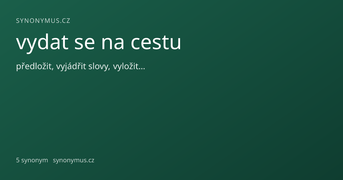Náhled odkazu: vydat se na cestu
