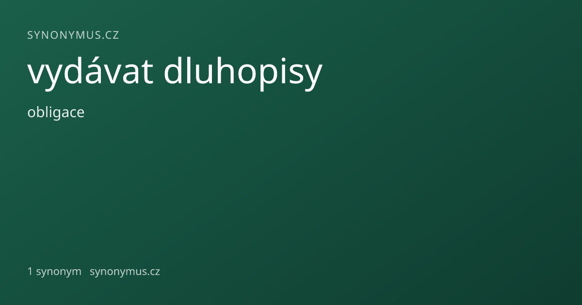 Náhled odkazu: vydávat dluhopisy