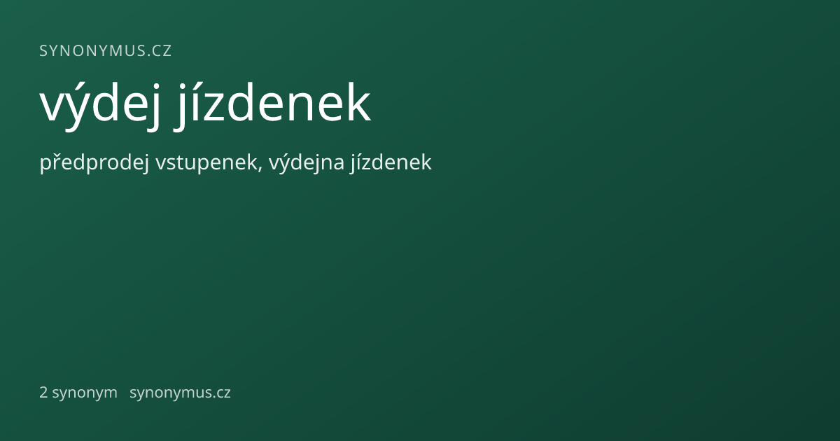 Náhled odkazu: výdej jízdenek