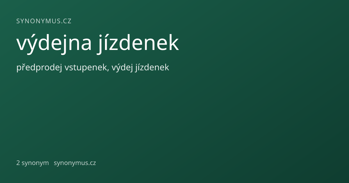 Náhled odkazu: výdejna jízdenek