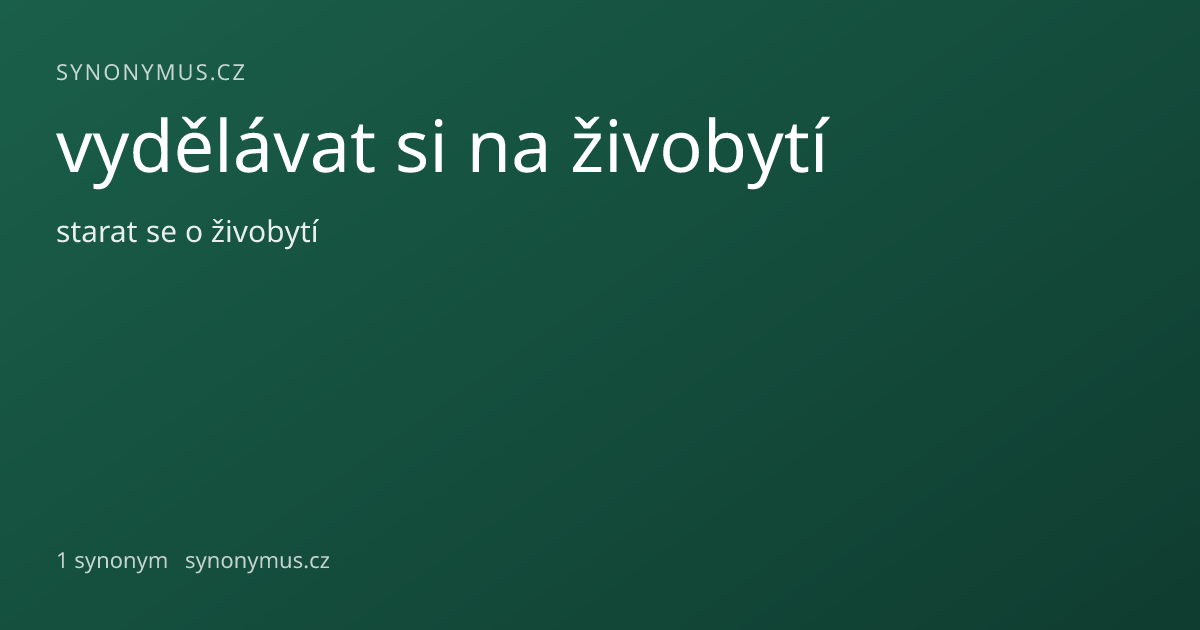 Náhled odkazu: vydělávat si na živobytí