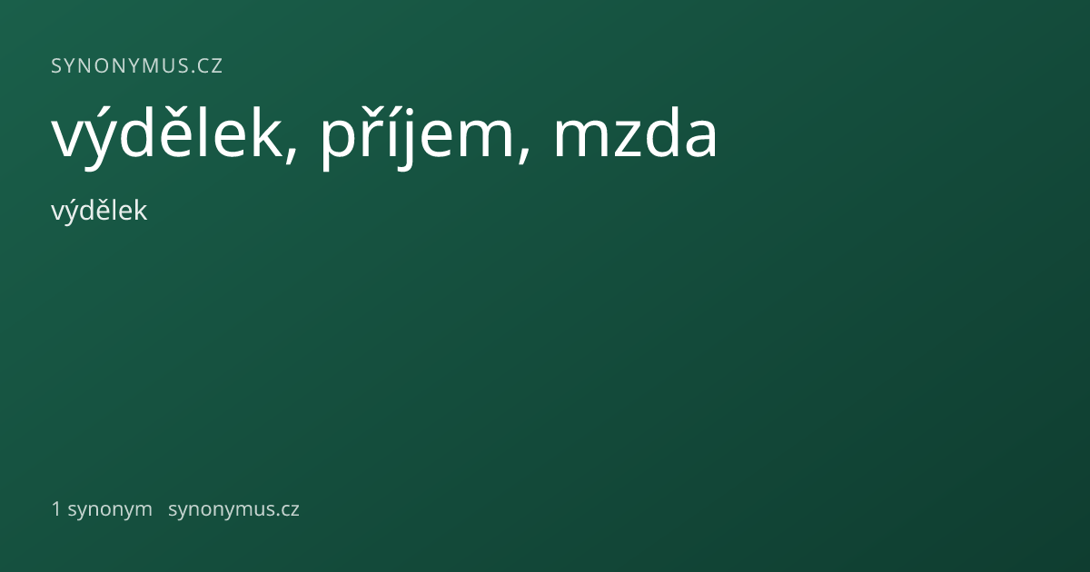 Náhled odkazu: výdělek, příjem, mzda