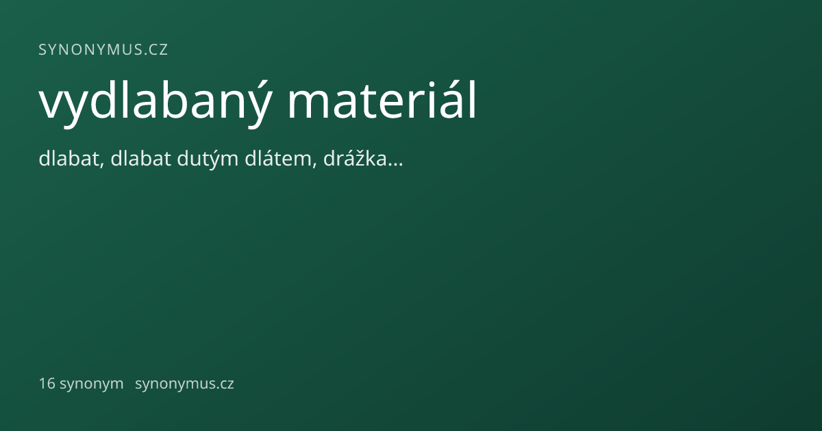 Náhled odkazu: vydlabaný materiál