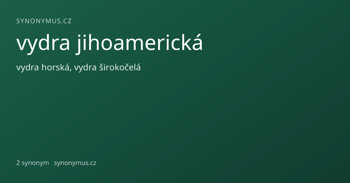 Náhled odkazu: vydra jihoamerická