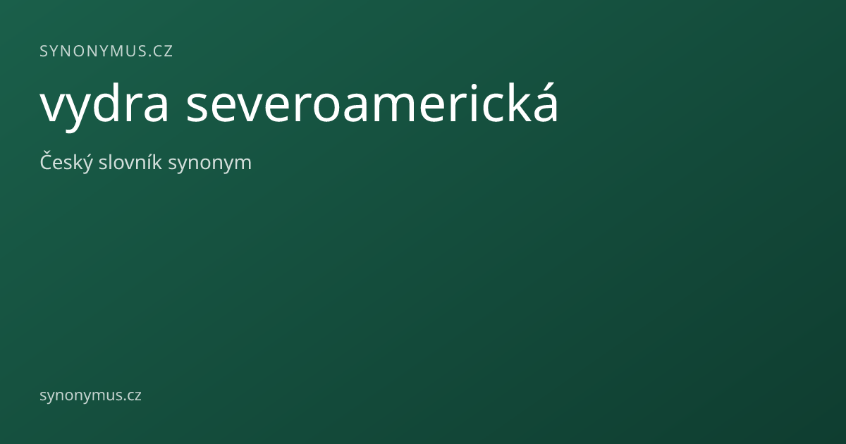 Náhled odkazu: vydra severoamerická