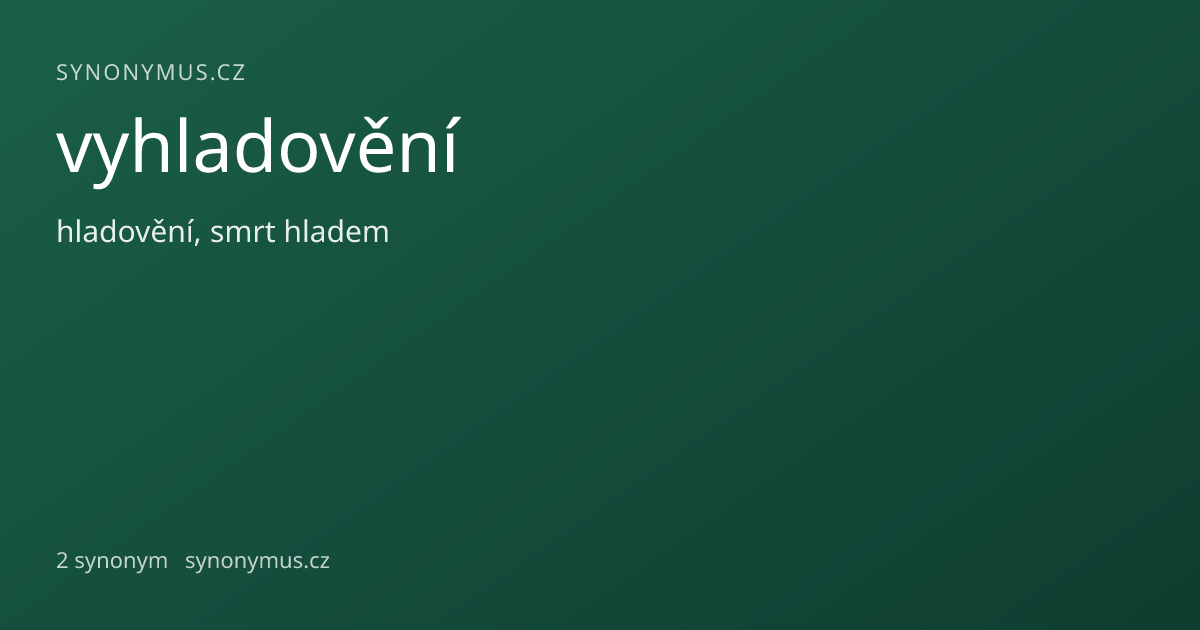 Náhled odkazu: vyhladovění