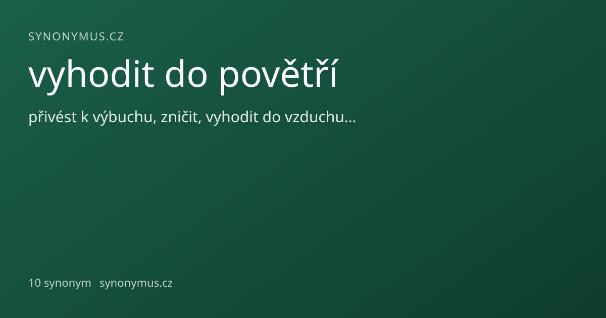 Náhled odkazu: vyhodit do povětří