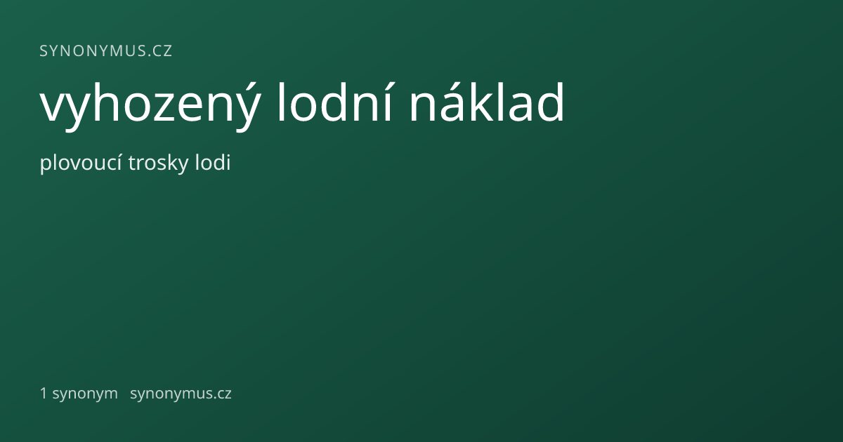 Náhled odkazu: vyhozený lodní náklad