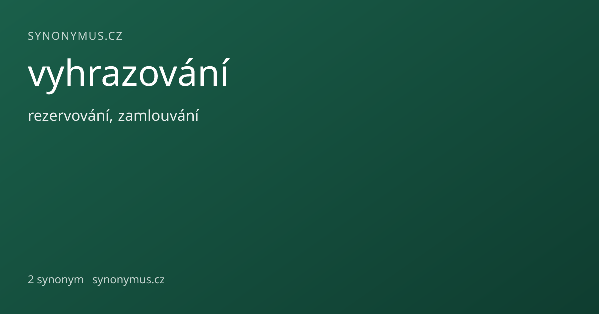 Náhled odkazu: vyhrazování