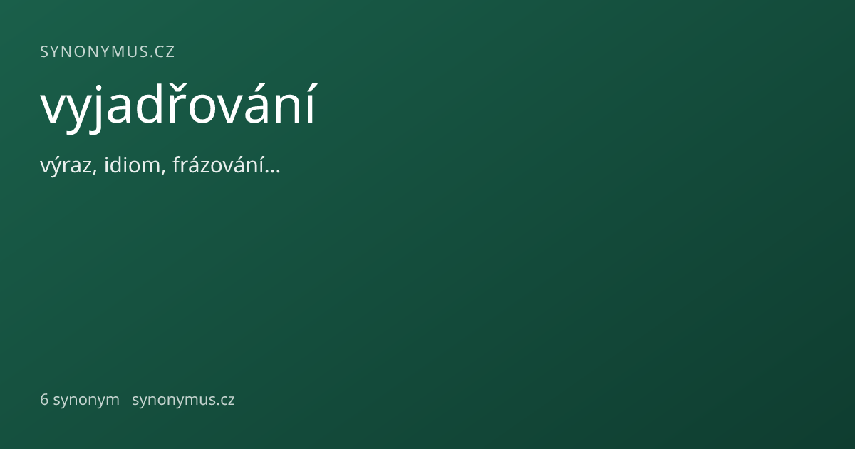 Náhled odkazu: vyjadřování
