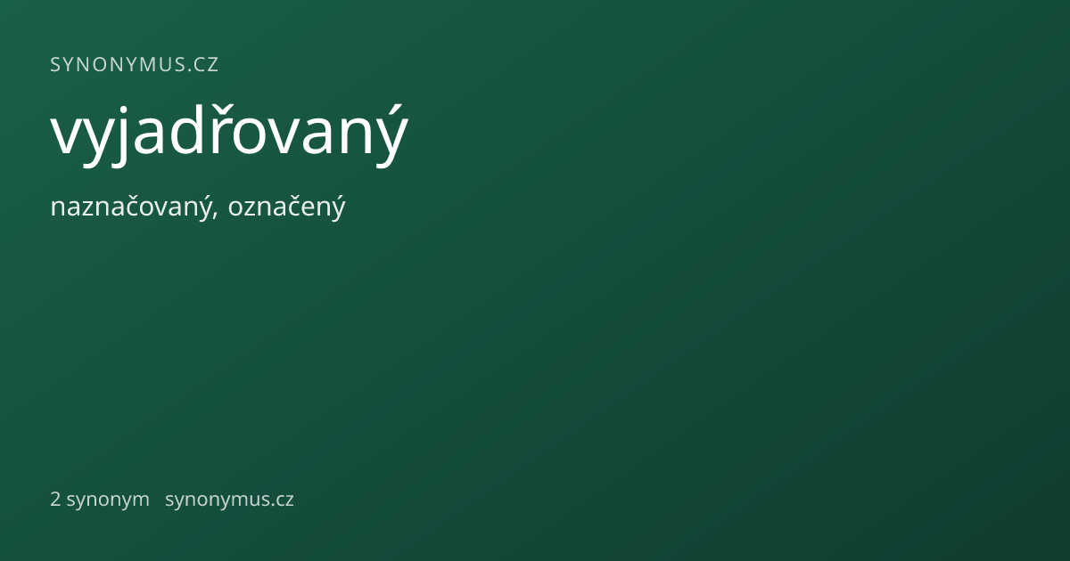 Náhled odkazu: vyjadřovaný