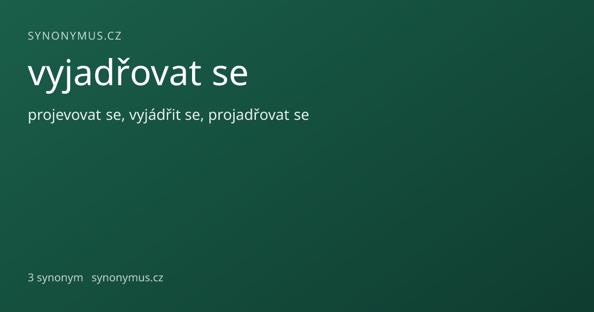 Náhled odkazu: vyjadřovat se