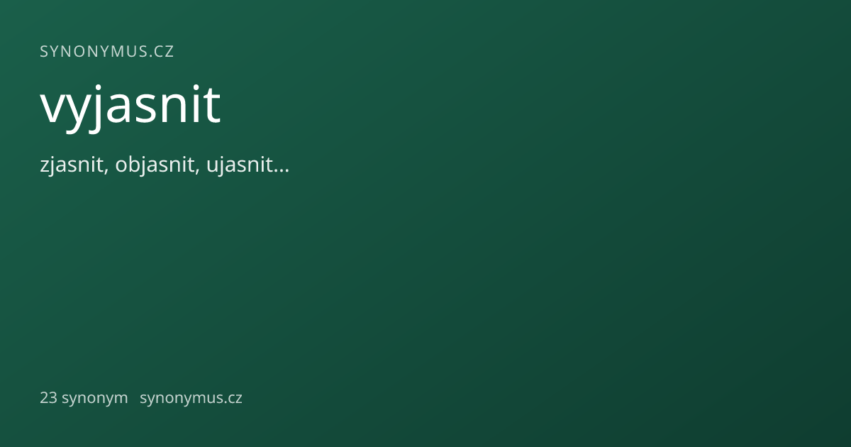 Náhled odkazu: vyjasnit