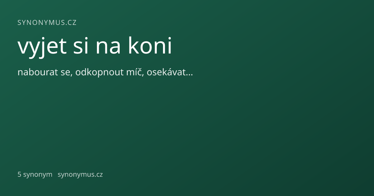 Náhled odkazu: vyjet si na koni