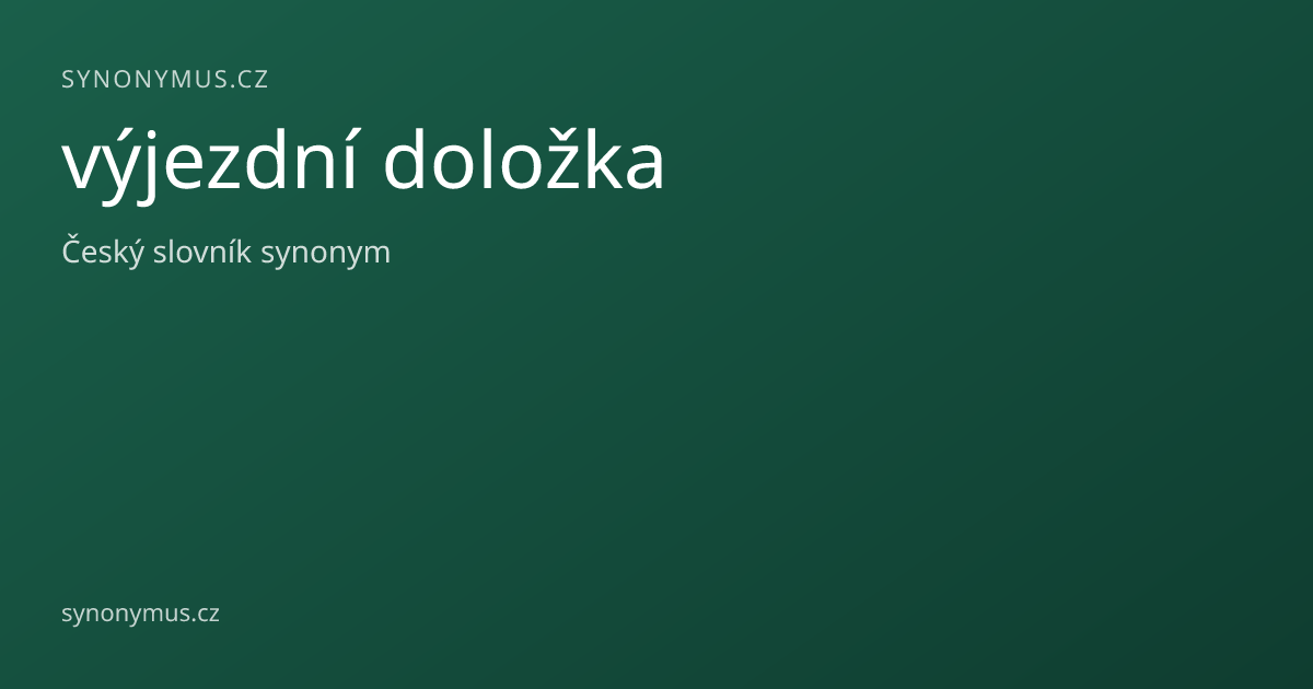 Náhled odkazu: výjezdní doložka