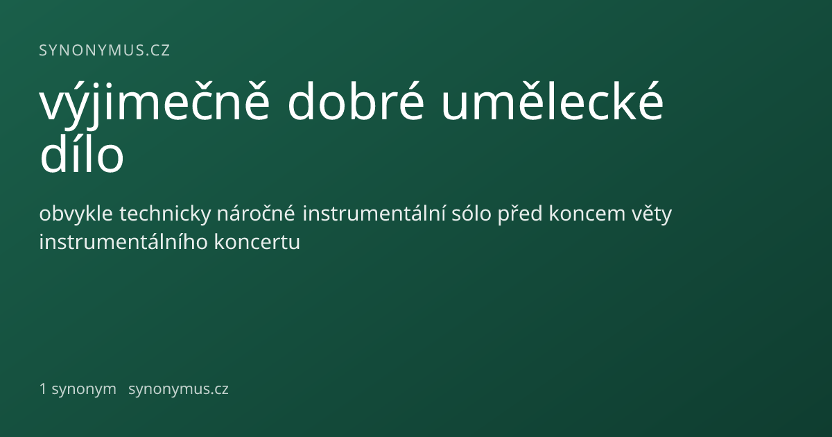 Náhled odkazu: výjimečně dobré umělecké dílo