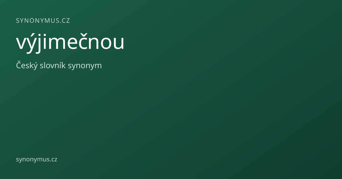 Náhled odkazu: výjimečnou