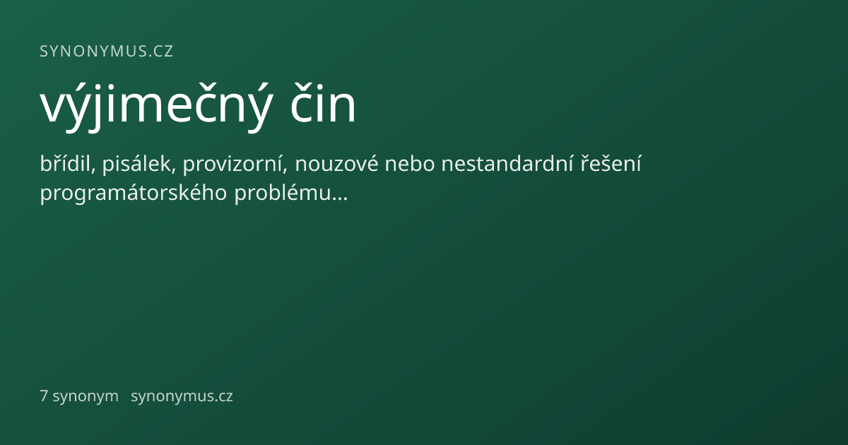 Náhled odkazu: výjimečný čin