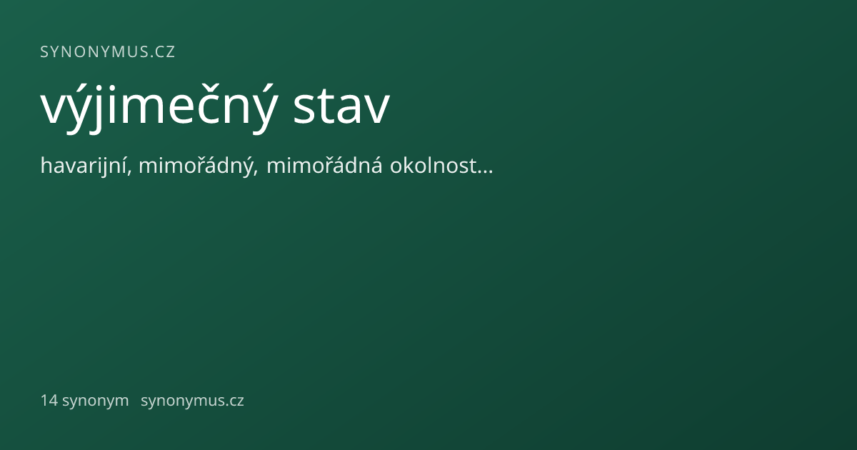 Náhled odkazu: výjimečný stav