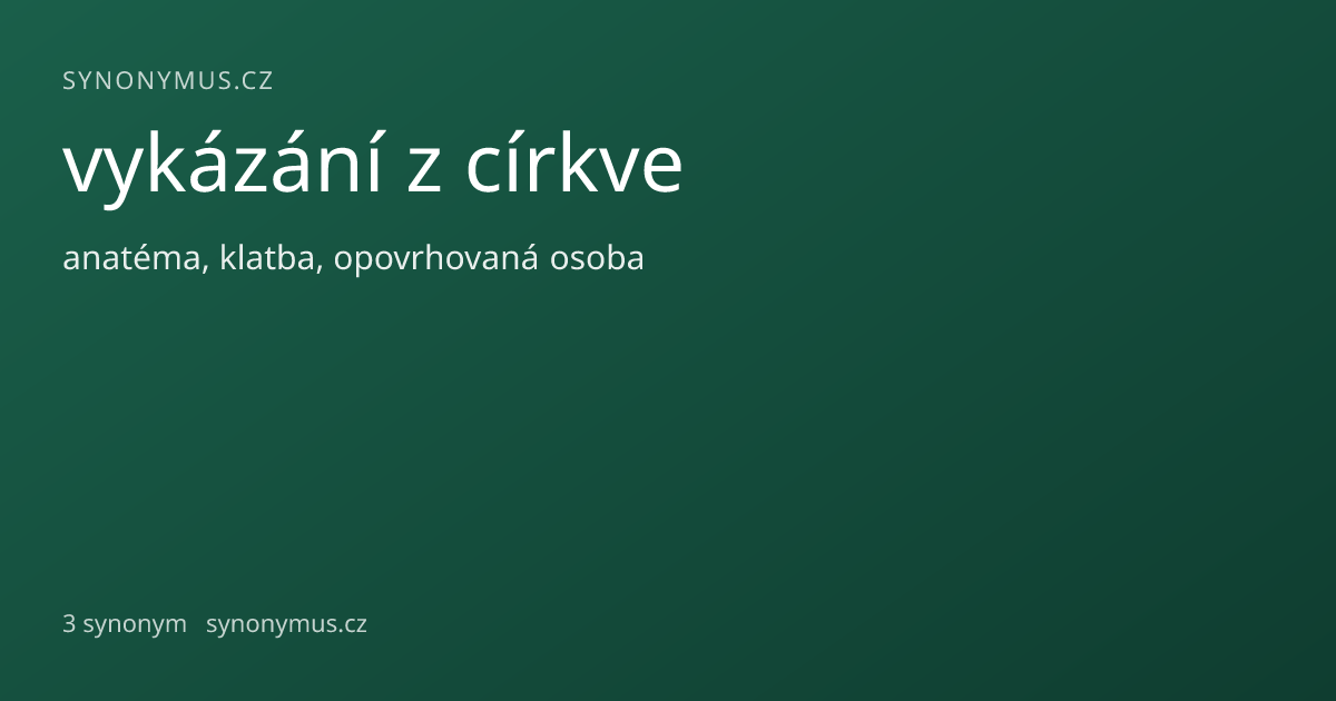 Náhled odkazu: vykázání z církve