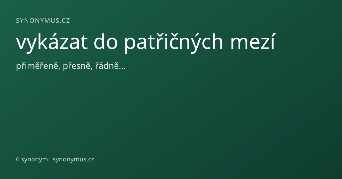 Náhled odkazu: vykázat do patřičných mezí