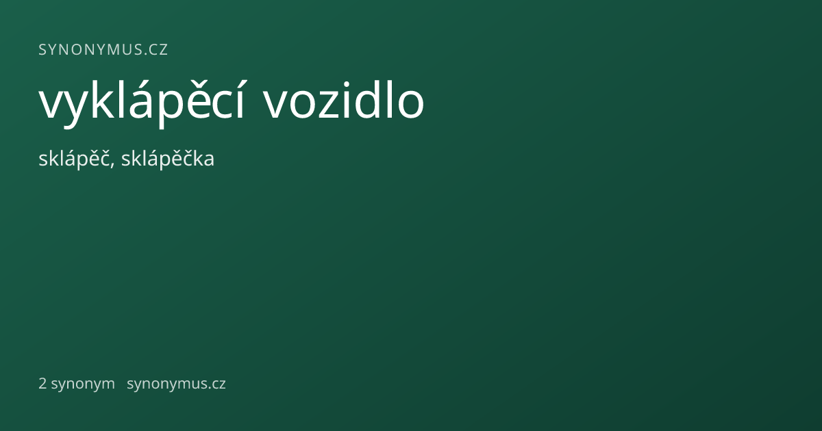 Náhled odkazu: vyklápěcí vozidlo