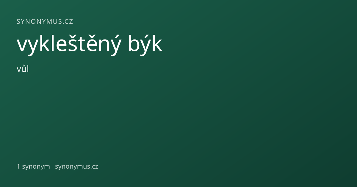 Náhled odkazu: vykleštěný býk