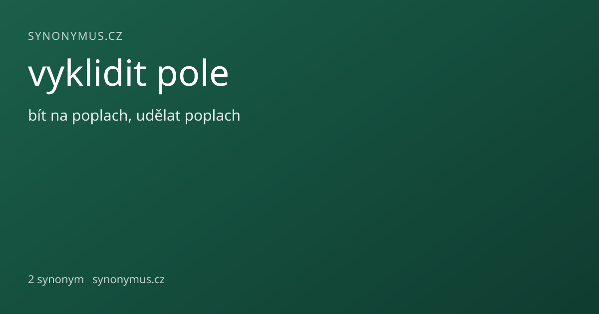 Náhled odkazu: vyklidit pole