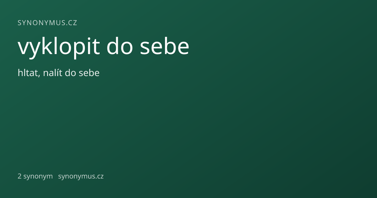 Náhled odkazu: vyklopit do sebe