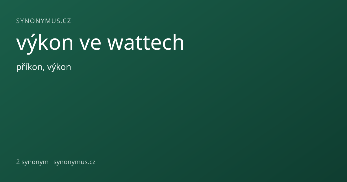 Náhled odkazu: výkon ve wattech