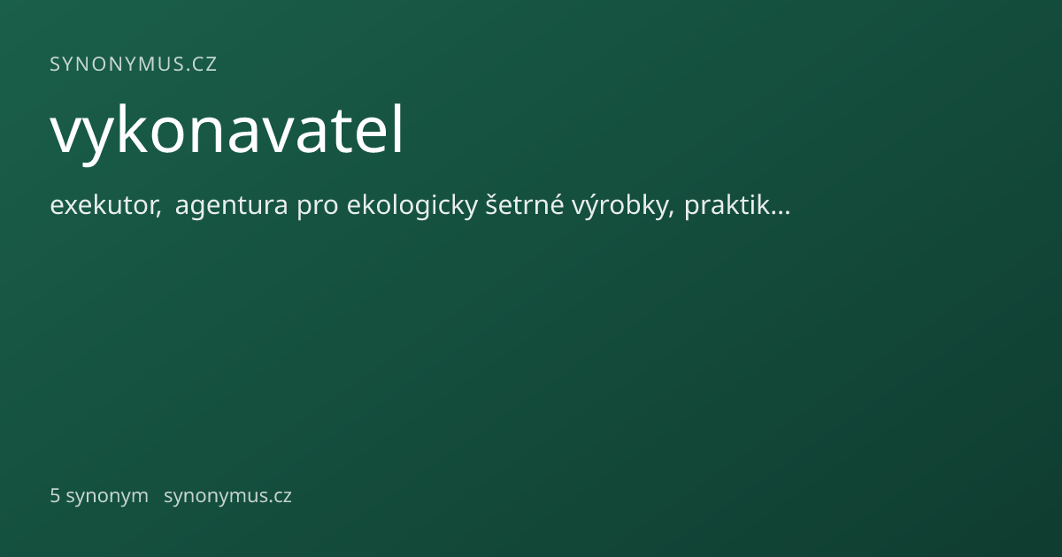 Náhled odkazu: vykonavatel