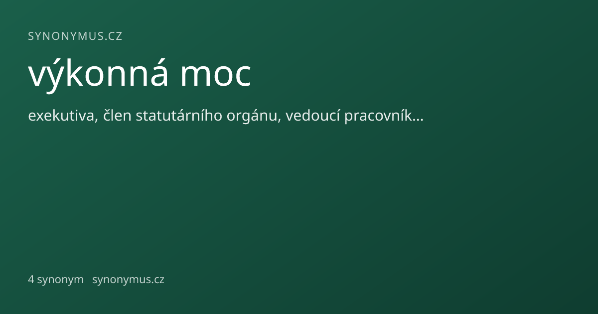 Náhled odkazu: výkonná moc