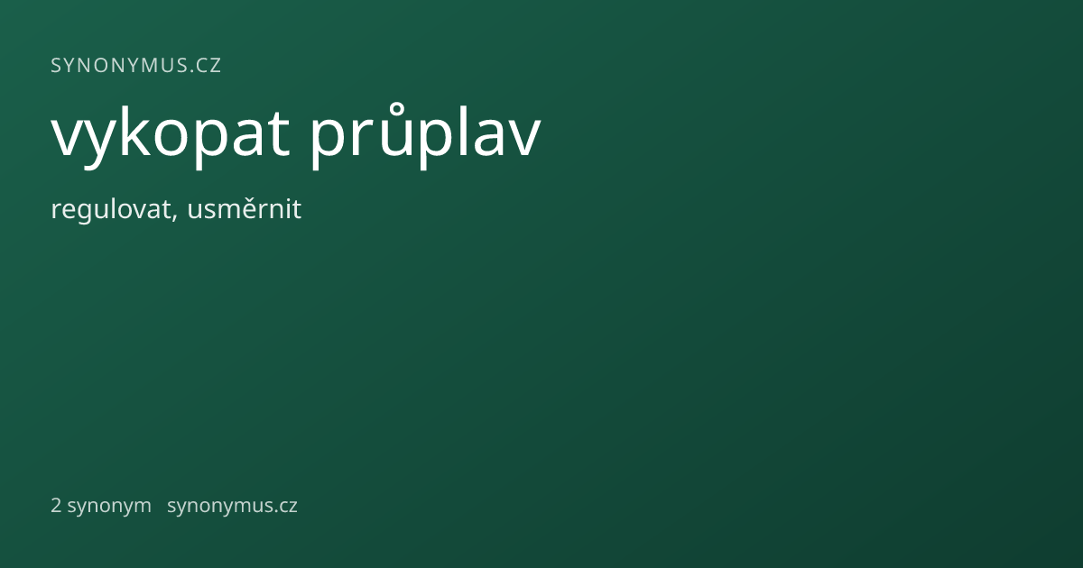 Náhled odkazu: vykopat průplav
