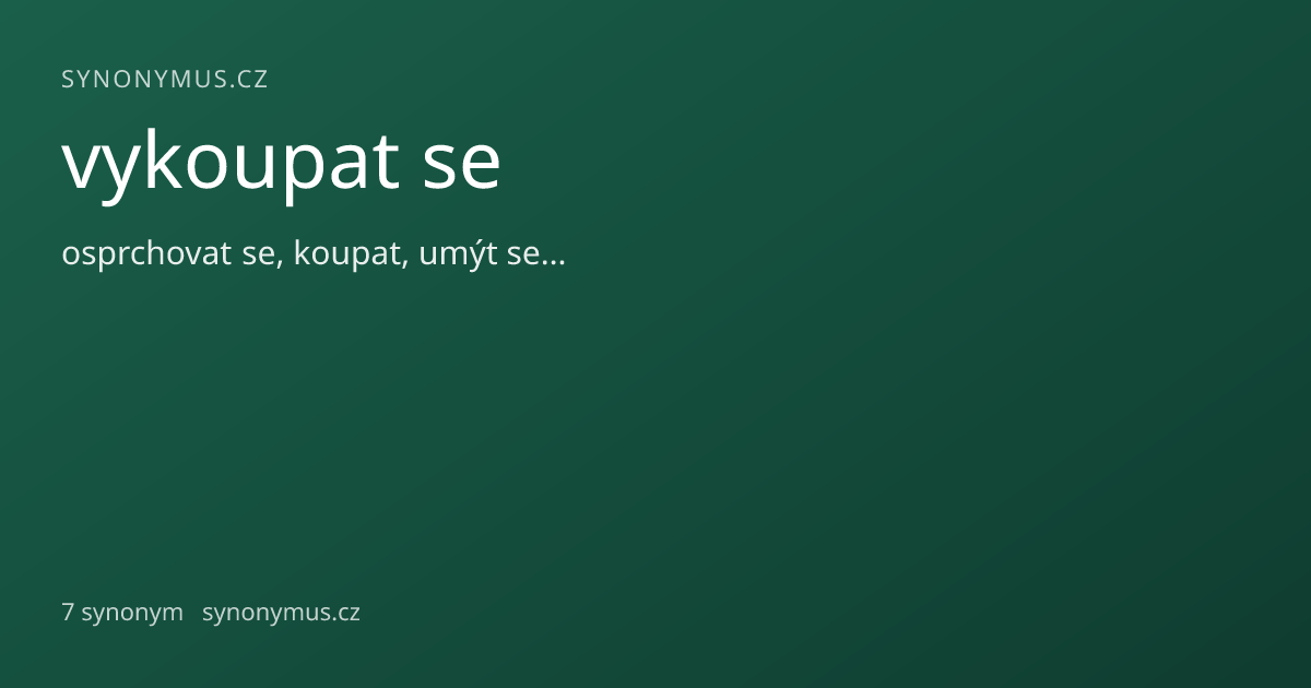 Náhled odkazu: vykoupat se
