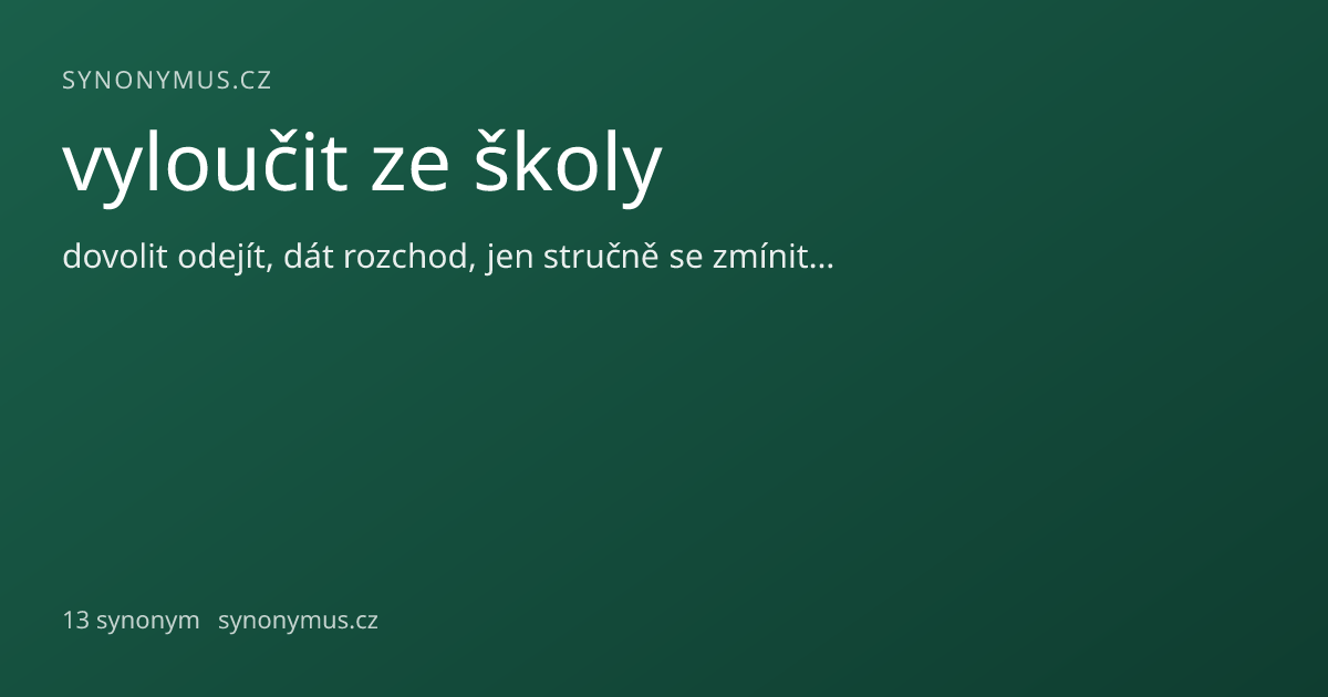 Náhled odkazu: vyloučit ze školy