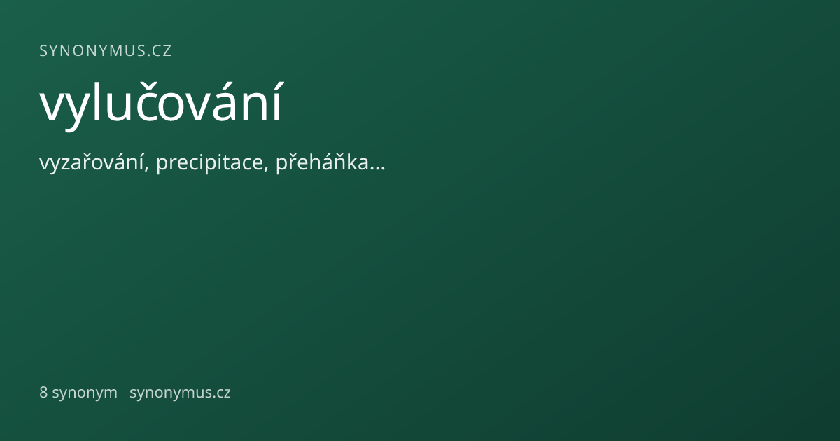 Náhled odkazu: vylučování