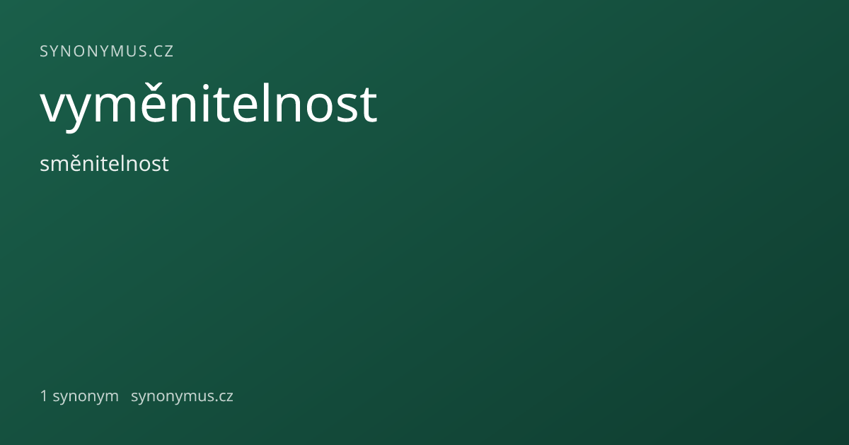 Náhled odkazu: vyměnitelnost