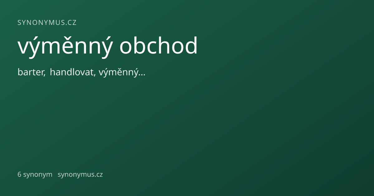 Náhled odkazu: výměnný obchod
